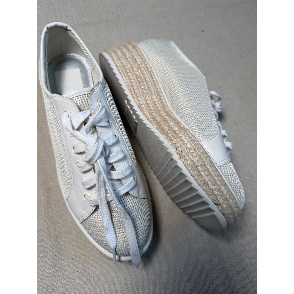 Dolce Vita Tannah White Mesh Espadrille Platform Sneakers Womens 7